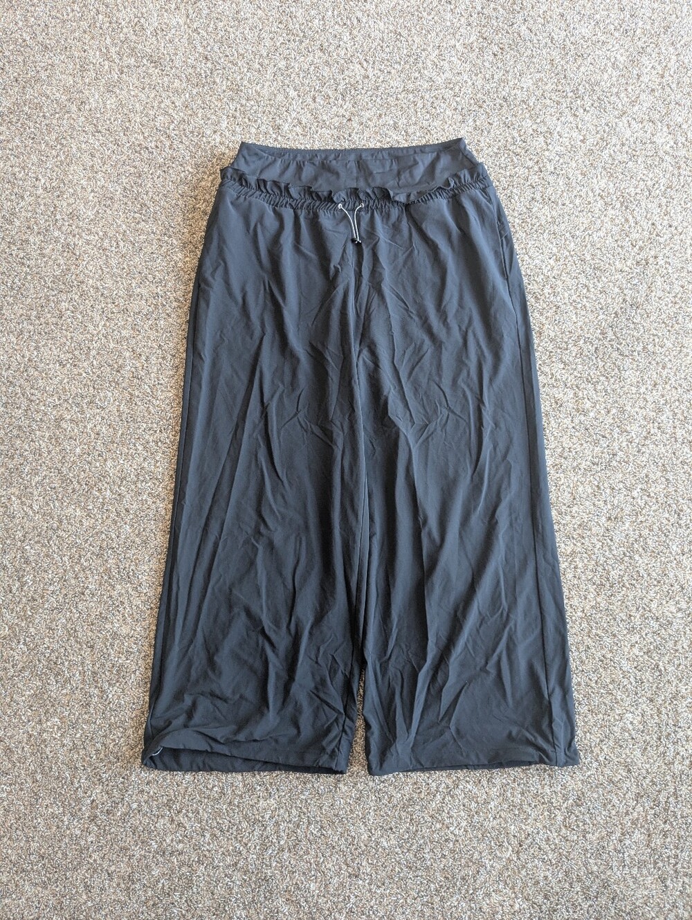NWT Halara Breezeful High Waisted Drawstring Baggy Pants Size XL Black